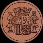 Timbre-monnaie Espagne - Carton moneda - 30 centimos - Grandes armoiries - avers