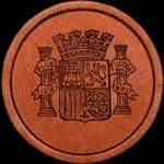Timbre-monnaie Espagne - Carton moneda - 30 centimos G.M.Jovellanos - Petites armoiries - avers