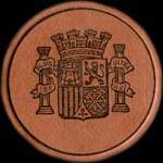 Timbre-monnaie Espagne - Carton moneda - 40 centimos Emilio Castelar - Petites armoiries - avers