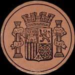 Timbre-monnaie Espagne - Carton moneda - 40 centimos Especial Movil type 2 - Grandes armoiries - avers
