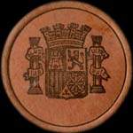 Timbre-monnaie Espagne - Carton moneda - 50 centimos Especial Movil type 1 - Petites armoiries - avers