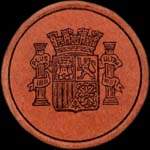 Timbre-monnaie Espagne - Carton moneda - 50 centimos Diego R. de S. Velazquez - Petites armoiries - avers