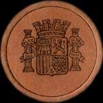 Timbre-monnaie Espagne - Carton moneda - 60 centimos Especial Movil type 3 - Petites armoiries - avers