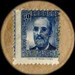Timbre-monnaie Espagne - Carton moneda - 60 centimos Salvoechea - Petites armoiries - revers