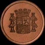 Timbre-monnaie Espagne - Carton moneda - una peseta Especial Movil type 1 - Petites armoiries - avers