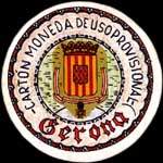 Timbre-monnaie de fantaisie - Gerona - 1936 - Espagne - carton moneda