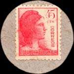 Carton moneda Granollers 1937 - 45 centimos - timbre-monnaie de fantaisie - Espagne - revers