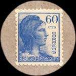 Carton moneda Leon 1936 - 60 centimos - timbre-monnaie de fantaisie - Espagne - revers