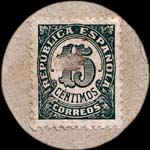 Carton moneda Lorca 1937 - 15 centimos - timbre-monnaie de fantaisie - Espagne - revers