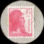Carton moneda Lorca 1937 - 45 centimos - timbre-monnaie de fantaisie - Espagne - revers