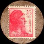 Carton moneda Madrid - 1937 - Alcorcon - 45 centimos - timbre-monnaie de fantaisie - Espagne - revers
