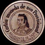 Carton moneda Madrid - 1937 - Belmonte de Tajo - 45 centimos - timbre-monnaie de fantaisie - Espagne - avers