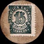 Carton moneda Madrid - 1937 - Brunete - 45 centimos - timbre-monnaie de fantaisie - Espagne - revers