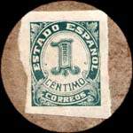 Carton moneda Madrid - 1937 - Cercedilla - 1 centimo - timbre-monnaie de fantaisie - Espagne - revers