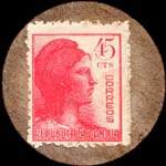 Carton moneda Madrid - 1937 - Collado Villalba - 45 centimos - timbre-monnaie de fantaisie - Espagne - revers