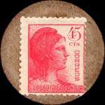 Carton moneda Madrid - 1937 - Coslada - 45 centimos - timbre-monnaie de fantaisie - Espagne - revers