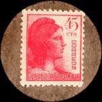 Carton moneda Madrid - 1937 - Torero - 45 centimos - timbre-monnaie de fantaisie - Espagne - revers