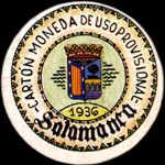 Timbre-monnaie de fantaisie - Salamanca - 1936 - Espagne - carton moneda