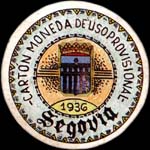 Timbre-monnaie de fantaisie - Segovia - 1936 - Espagne - carton moneda