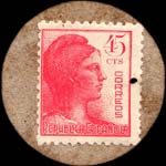 Carton moneda Verges - 1937 - 45 centimos - timbre-monnaie de fantaisie - Espagne - revers