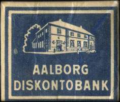 Timbre-monnaie Aalborg Diskontobank - 1 øre sur fond bleu - Danemark - avers