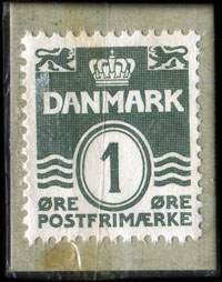 Timbre-monnaie Altid sidste Nyheder - Frim&aelig;rkecentralen - Skindergade 15 - K�benhavn K - 1 &oslash;re sur carton vert - Danemark - revers