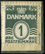 Timbre-monnaie Alt til Fest - Papirhuer, Sangskjulere, Sange, Bordpynt, Griffenfeltsg. 20 - 1 &oslash;re sur carton jaune p�le - Danemark - revers