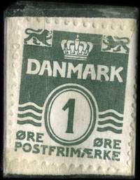 Timbre-monnaie Hjemmelavet Paal�g - Erik Andersen - �sterbrogade 47 - Tlf. �bro 4005 - 1 &oslash;re sur fond bleu - Danemark - revers