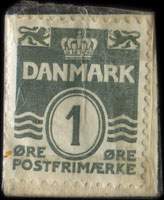 Timbre-monnaie Hjemmelavet Paal�g - Erik Andersen - �sterbrogade 47 - Tlf. �bro 4005 - 1 &oslash;re sur fond bleu - Danemark - revers