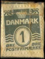Timbre-monnaie Banken for Br�rup og Omegn Aktieselskab - 1 &oslash;re sur fond noir - Danemark - revers