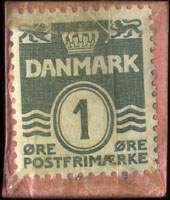 Timbre-monnaie Bartholdy's Konditori - 1 øre sur carton rose - Danemark - revers