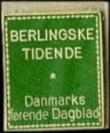 Timbre-monnaie Berlingske Tidende - 1 øre sur fond vert-clair - Danemark - avers