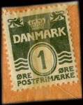 Timbre-monnaie Bien - 1 &oslash;re sur carton orang� - Danemark - revers