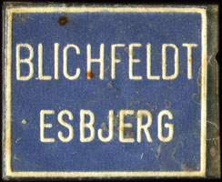 Timbre-monnaie Blichfeldt - Esbjerg - 1 &oslash;re sur fond bleu - Danemark - avers