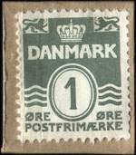 Timbre-monnaie Graabj&oslash;rnene 11. Div. - Bliv gr&oslash;n Spejder! - 1 &oslash;re sur carton brun-clair - Danemark - revers