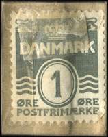 Timbre-monnaie F.B&oslash;gesvang - Sejstrup pr. Gredstedbro - Kolonial - F.B&oslash;gesvang - 1 &oslash;re sur carton orange - Danemark - revers