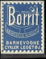 Timbre-monnaie Borrit, Nørrebros Runddel, Barnevogne, Cykler, Legetøj - bleu - Danemark