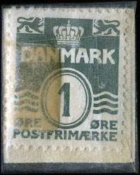 Timbre-monnaie Brizzard - 1916-1941 - W. Bjarn� & Co - 1 &oslash;re sur fond vert - Danemark - revers