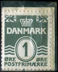 Timbre-monnaie Brizzard - Esprit de France er herlig - 1 &oslash;re sur fond noir - Texte argent� - Danemark - revers
