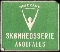 Timbre-monnaie Brizzard - Sknheddserie Anbefales - 1 re sur fond vert - texte blanc