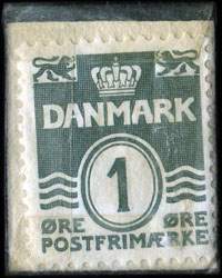 Timbre-monnaie Brizzard - Protect creme er vidunderlig - 1 &oslash;re sur fond vert - Texte blanc - Danemark - revers