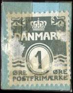 Timbre-monnaie De gaar sjældent forgæves i Calbergs Boghandel - Frederikssundsv. 146 - 1 øre sur carton jaune - Danemark - revers