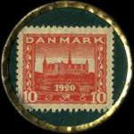 Timbre-monnaie Cremo Tobak - 10 &oslash;re rouge sur fond vert - revers