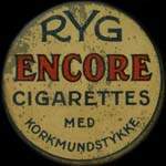 Timbre-monnaie Encore - 10 &oslash;re rouge sur fond bleu - avers