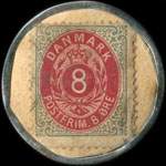 Timbre-monnaie Cigarettes - The Flag - 8 &oslash;re bicolore sur fond jaune - revers