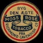 Timbre-monnaie Moss Rose Tobacco - 10 øre rouge sur fond bleu - avers