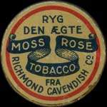 Timbre-monnaie Moss Rose Tobacco - 25 &oslash;re marron sur fond rose - avers