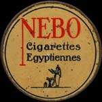 Timbre-monnaie Nebo Cigarettes Egyptiennes - 10 øre rouge sur fond vert - avers