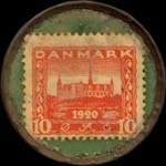 Timbre-monnaie Nebo Cigarettes Egyptiennes - 10 &oslash;re rouge sur fond vert - revers
