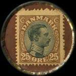 Timbre-monnaie Nebo Cigarettes Egyptiennes - 25 &oslash;re marron sur fond rose - revers
